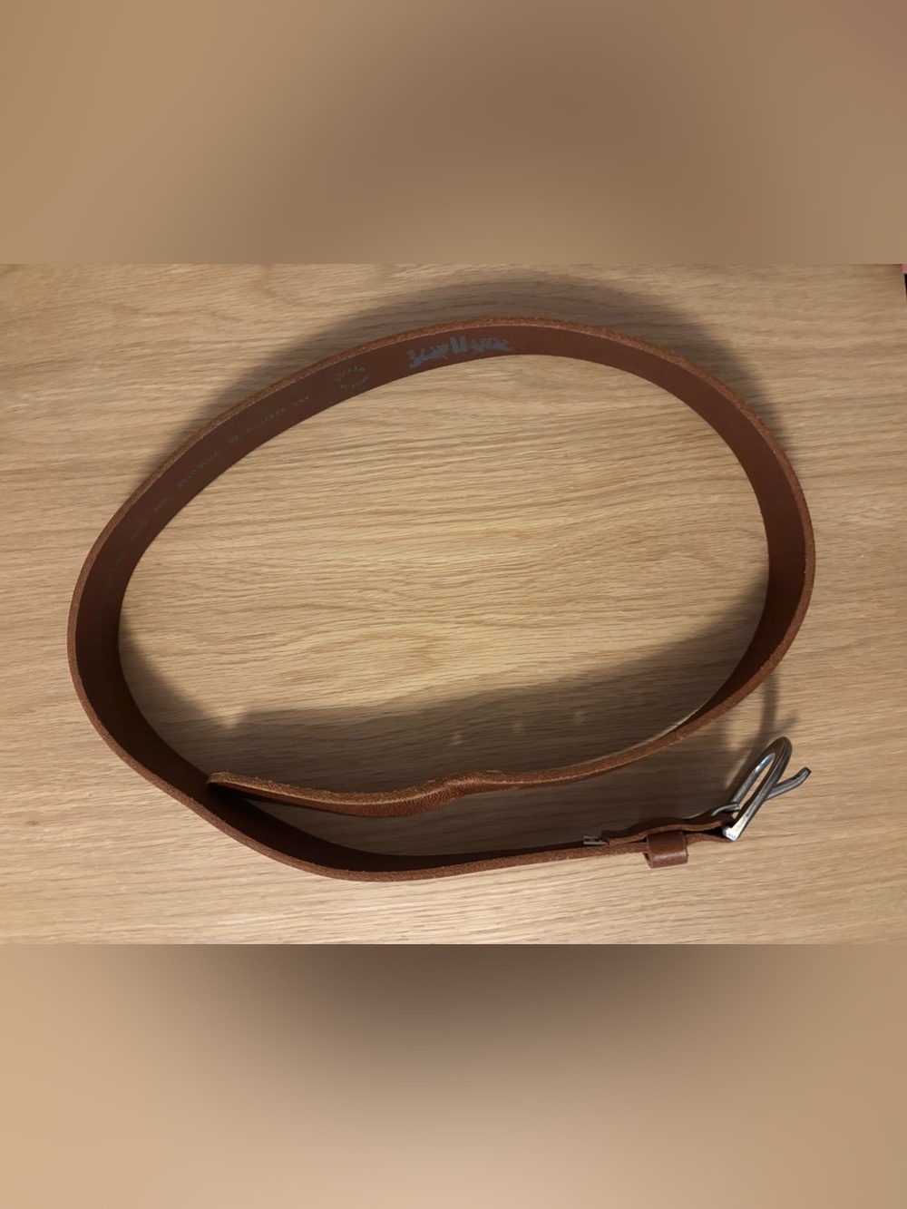 Levi's Brown Leather Men's Belt with Silver Buckle